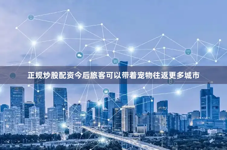 正规炒股配资今后旅客可以带着宠物往返更多城市